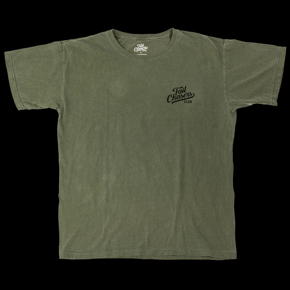 Tail-chasers-club-deer-hunting-short-sleeve-t-shirt-forest-green-TCC-2