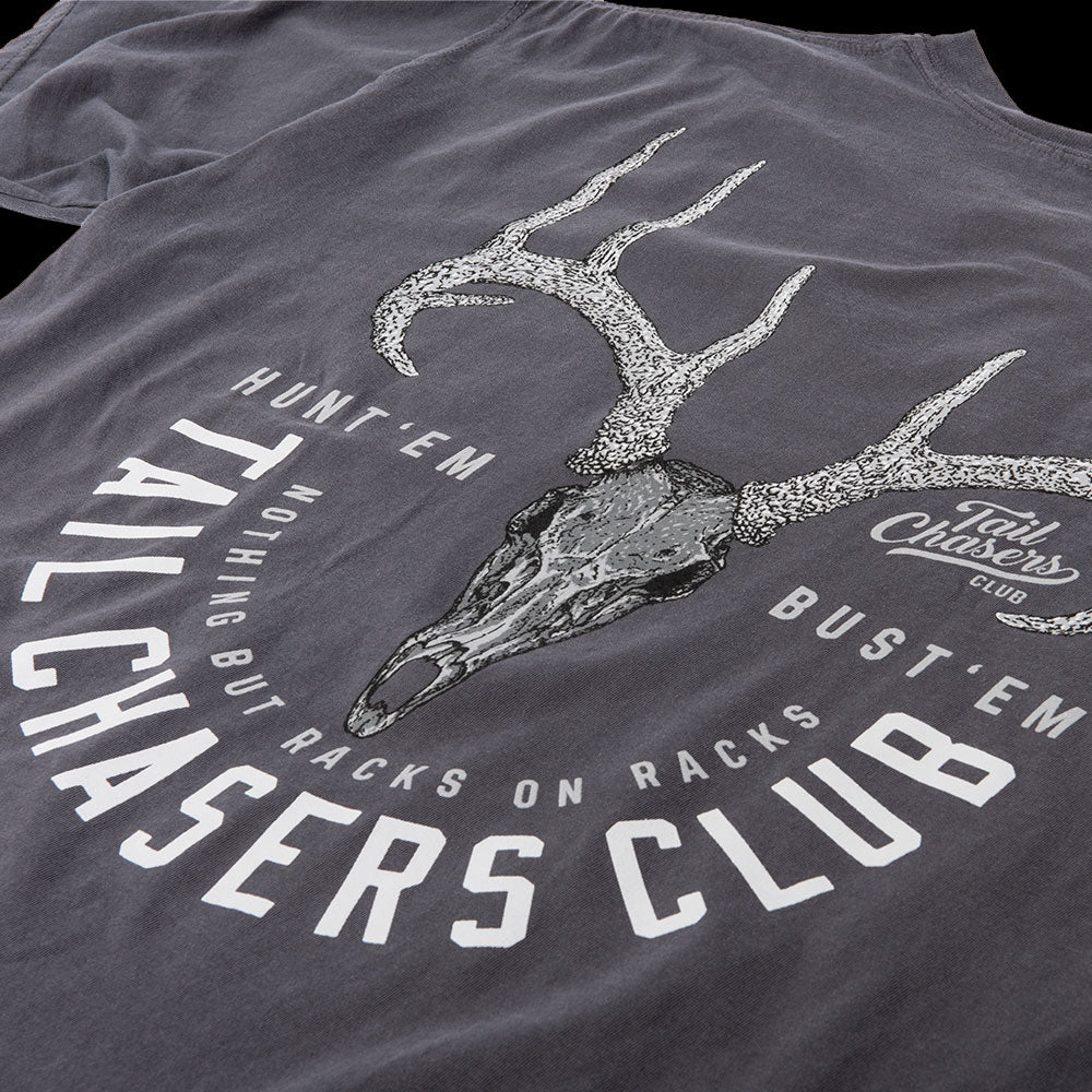Tail-chasers-club-deer-hunting-Rack em Up-short-sleeve-t-shirt-graphite-black-TCC-3