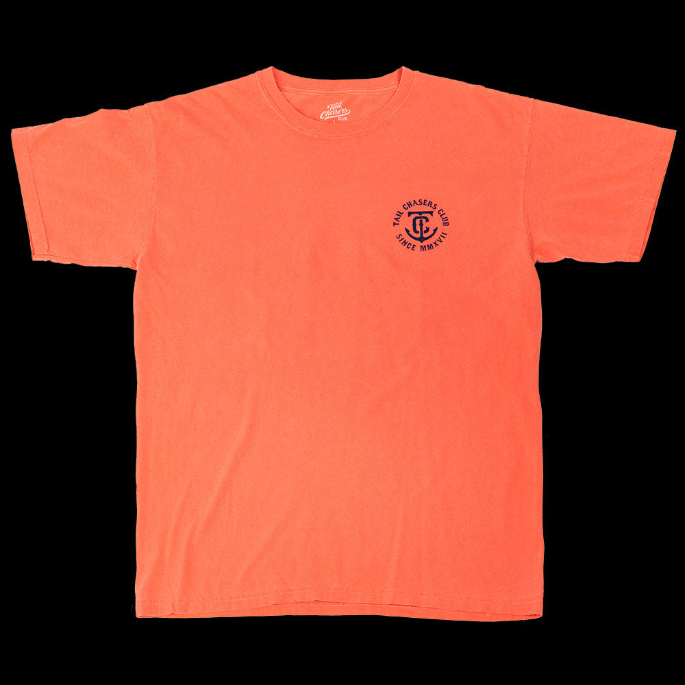 Tail-chasers-club-wahoo-fish-short-sleeve-t-shirt-melon-Orange-fishing-TCC-2