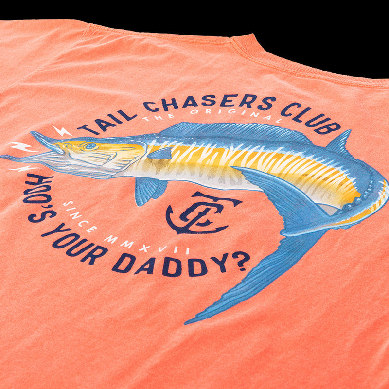 Tail-chasers-club-wahoo-fish-short-sleeve-t-shirt-melon-Orange-fishing-TCC-3