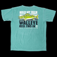 Tail-chasers-club-walleye-fish-reel-short-sleeve-t-shirt-seafoam-green-fishing-TCC-1